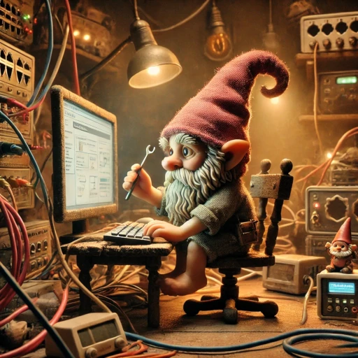 Datengnom bei der Arbeit